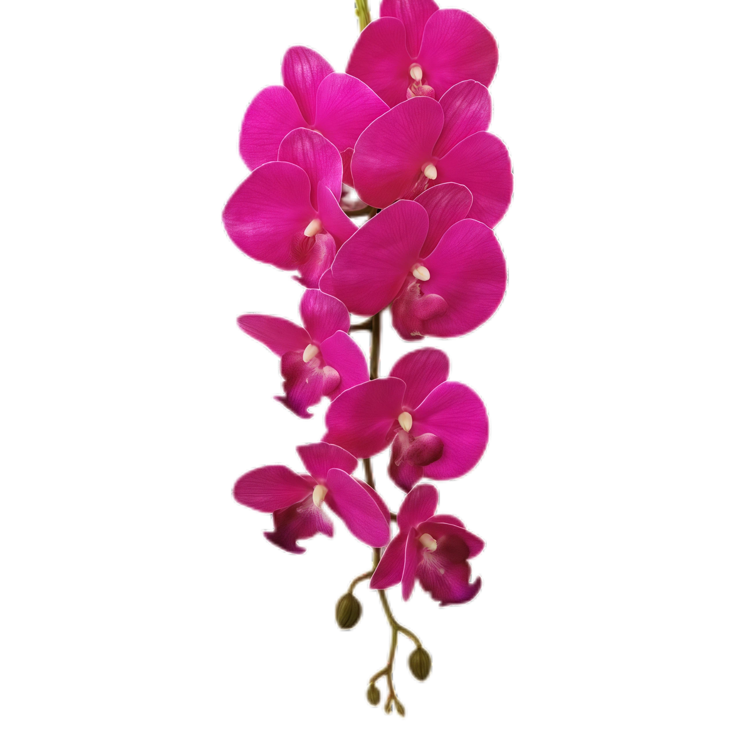2-4cm Bud Artificial Orchid 9H 1m x 5 stalks