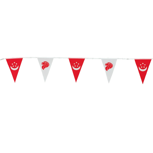 Triangle 25x35cm 20-flag Bunting Polyester 9m x 1 piece