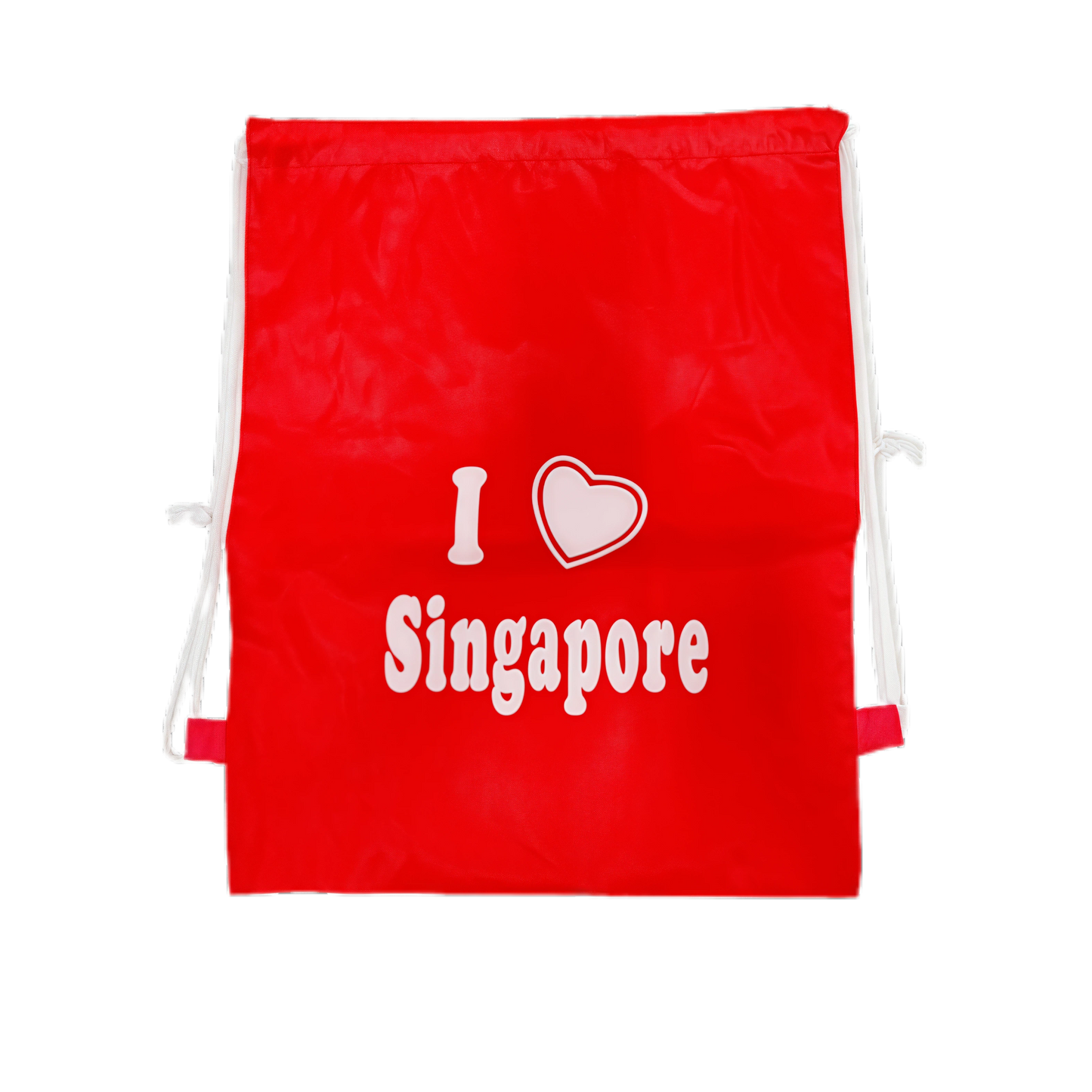 I Love Singapore Drawstring Bag Polyester 210D 33x44cm x 20 pieces