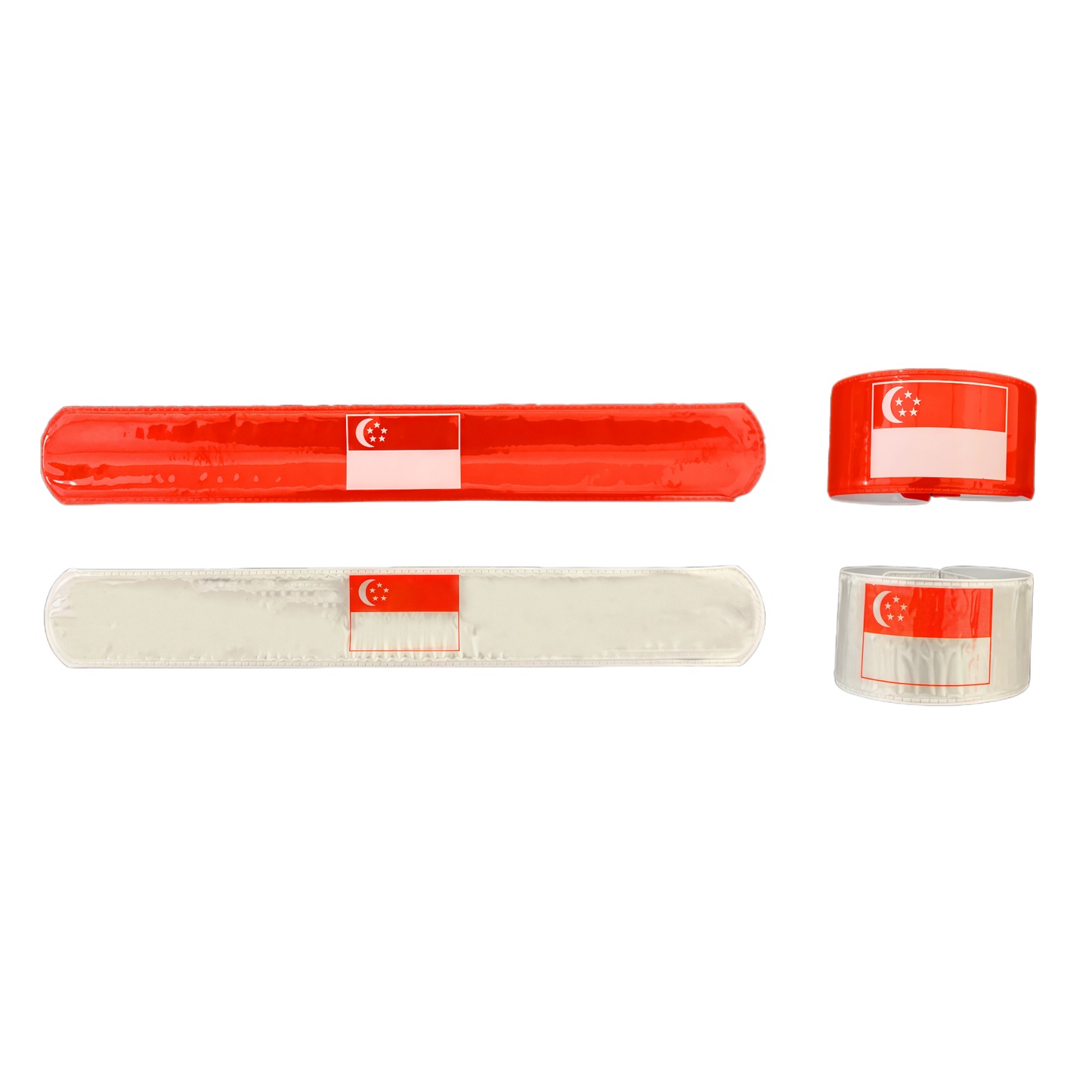 Singapore Flag Slap Snap Wristband 22x3cm x 100 pieces