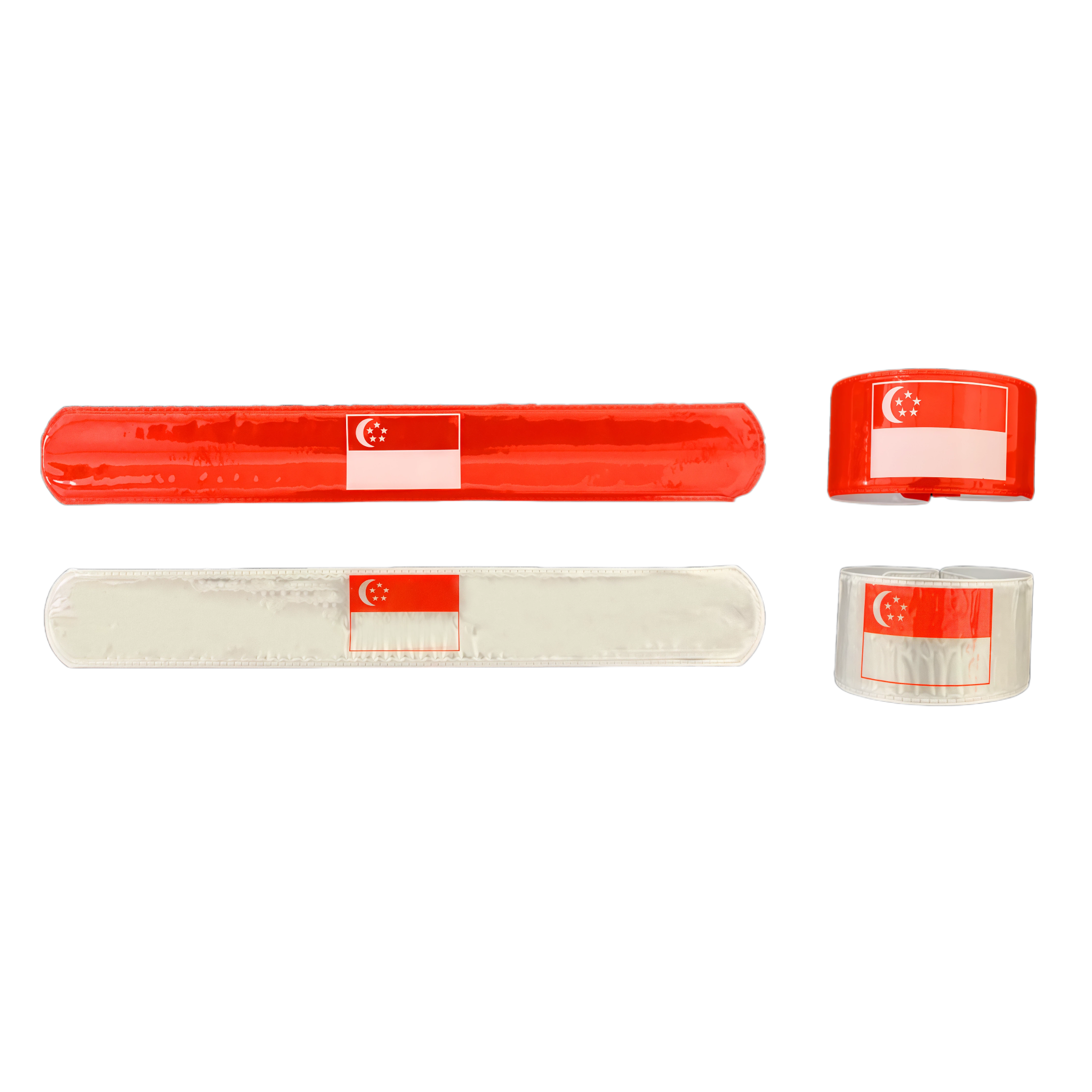 Singapore Flag Slap Snap Wristband 22x3cm x 100 pieces
