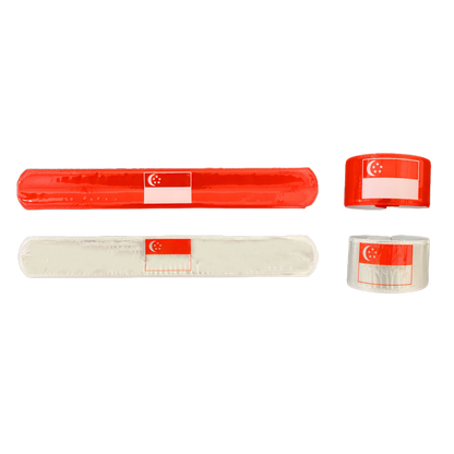Singapore Flag Slap Snap Wristband 22x3cm x 100 pieces