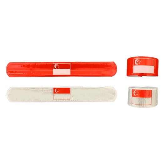 Singapore Flag Slap Snap Wristband 22x3cm x 100 pieces