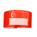 Singapore Flag Slap Snap Wristband 22x3cm