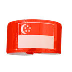 Singapore Flag Slap Snap Wristband 22x3cm