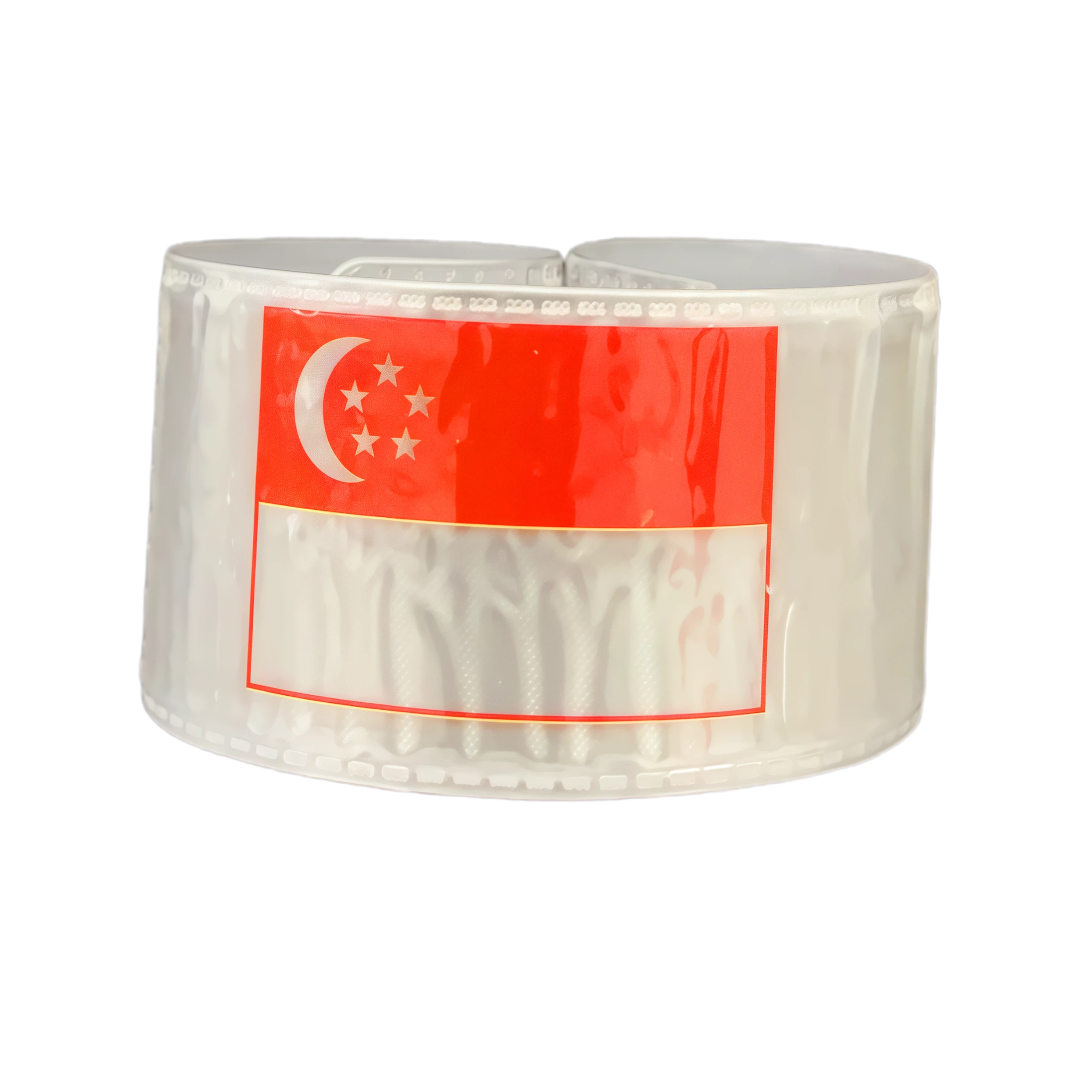 Singapore Flag Slap Snap Wristband 22x3cm x 100 pieces