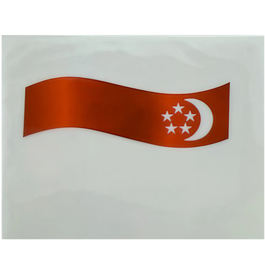 Singapore Flag Tattoo Sticker 4.9x3.9cm x 50 pieces