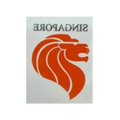 Lion Head Tattoo Sticker 3.9x4.9cm