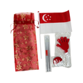 Cheer 4-item Pouch N Flag Badge Wristband Clapper 14x35cm