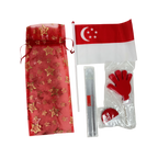 Cheer 4-item Pouch N Flag Badge Wristband Clapper 14x35cm