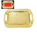Golden Tray 42x30cm, 31x21cm (inner) with Red Cloth
