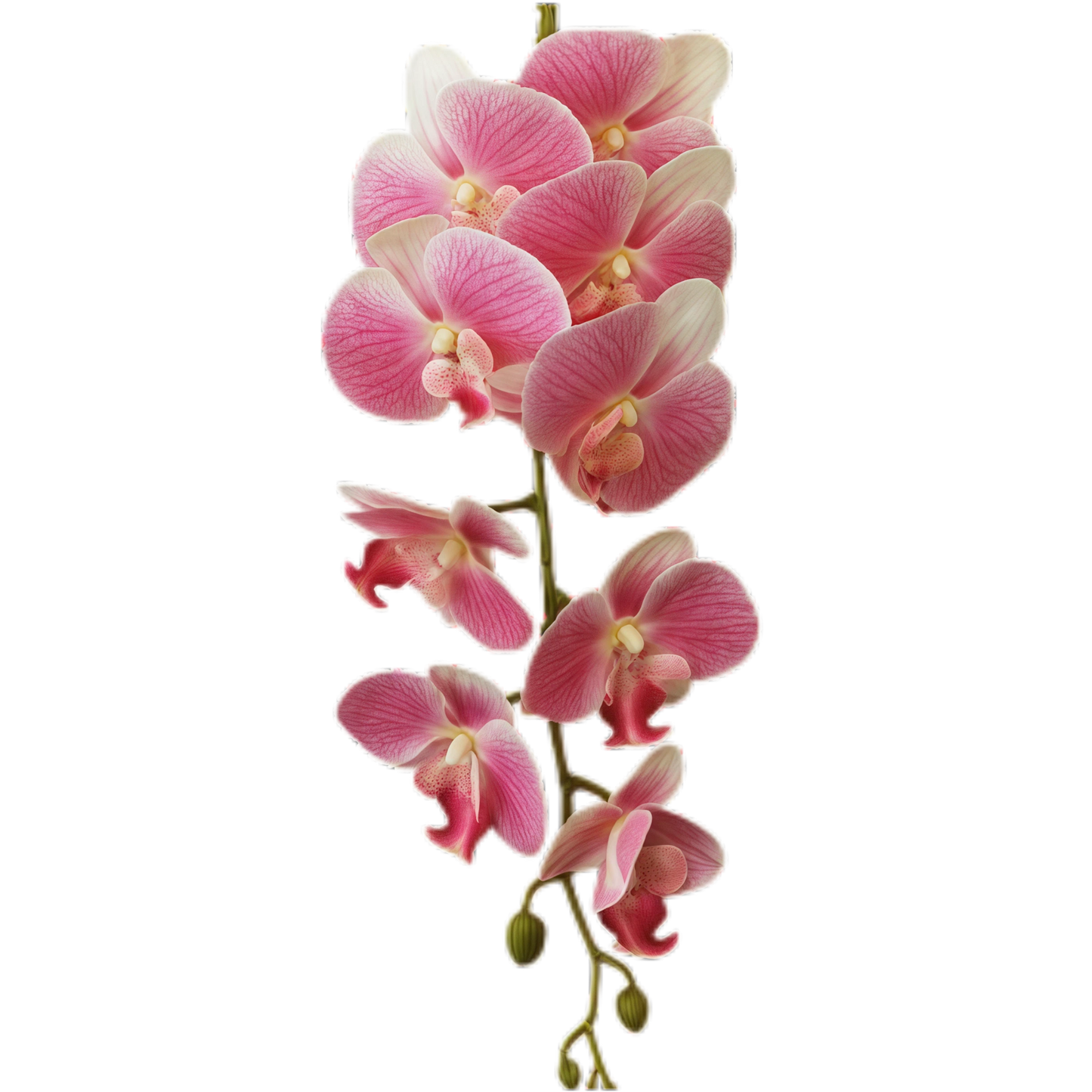 2-4cm Bud Artificial Orchid 9H 1m x 5 stalks