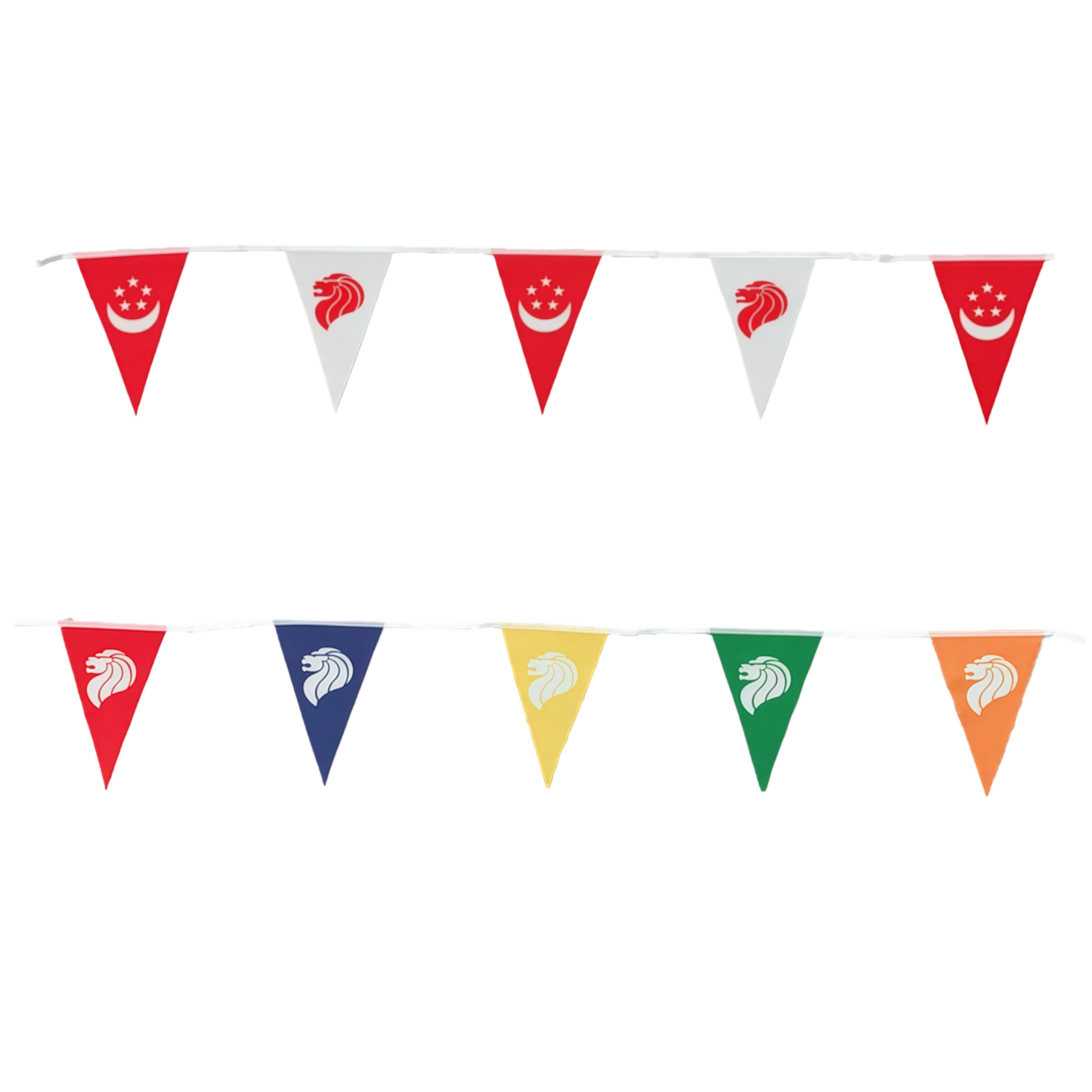 Triangle 25x35cm 20-flag Bunting Polyester 9m x 1 piece