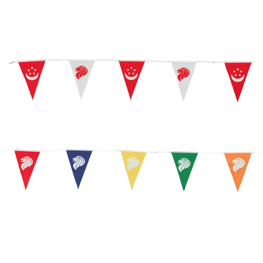 Triangle 25x35cm 20-flag Bunting Polyester 9m x 1 piece