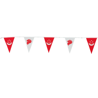 Triangle 25x35cm 20-flag Bunting Polyester 9m x 1 piece
