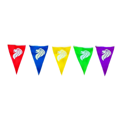 Triangle 25x35cm 20-flag Bunting Polyester 9m x 1 piece
