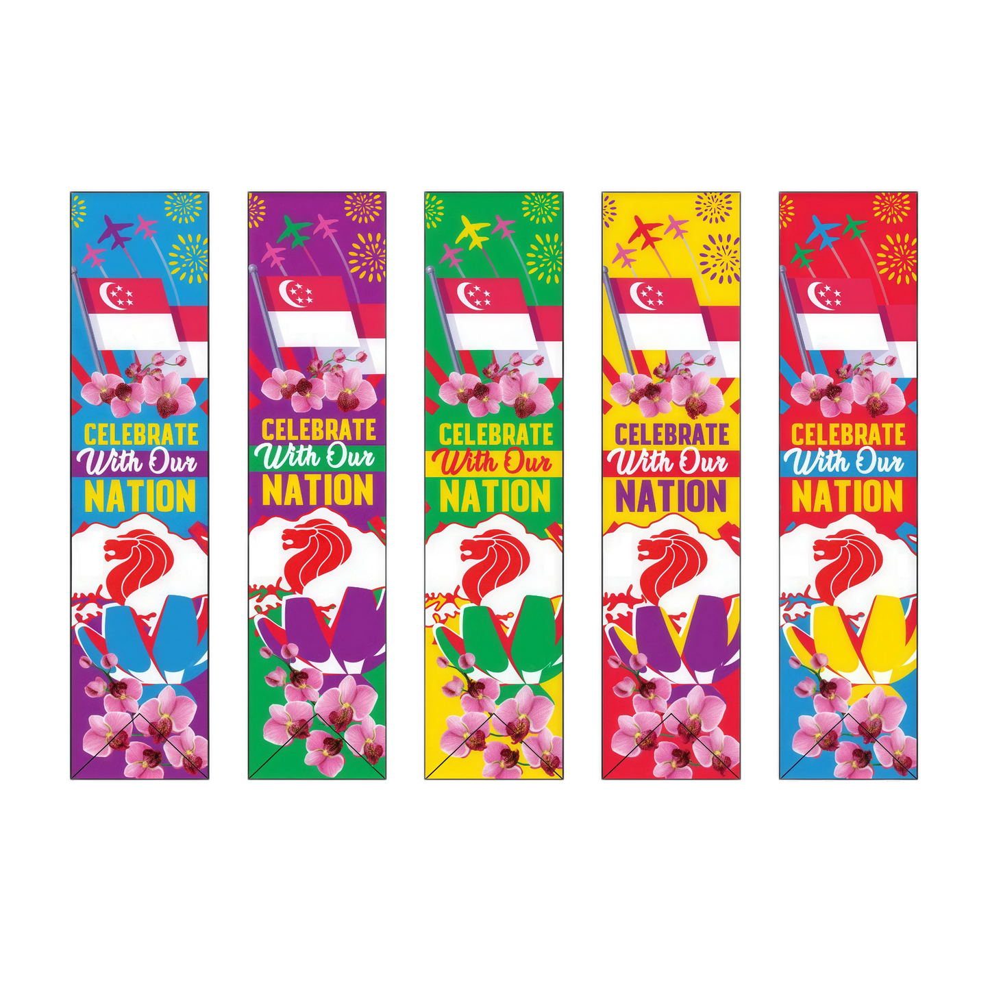 Vertical Banner Polyester L 56x240cm x 5 pieces