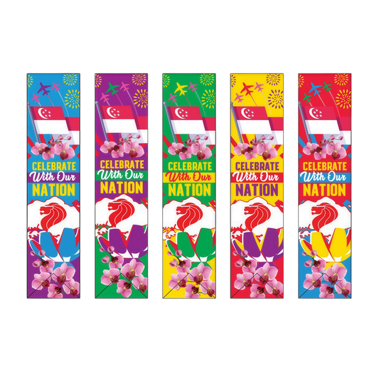 Vertical Banner Polyester L 56x240cm x 5 pieces