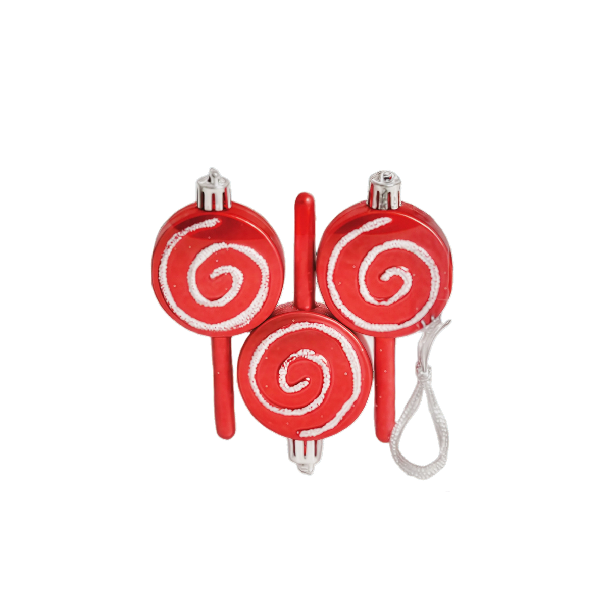 10.5x2cm Lollipop Red and White (3pcs)