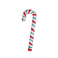 White Foam Candy Cane with Red and Green Ribbons