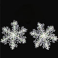 White Snowflake PVC Flat 27cm (2pcs)