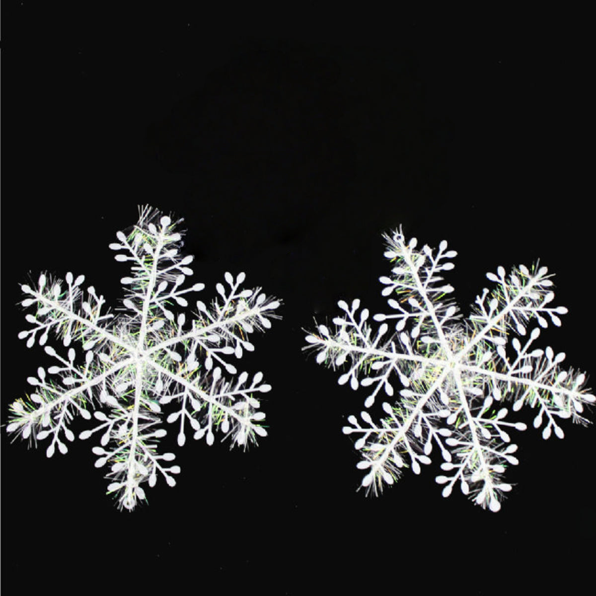 White Snowflake PVC Flat 27cm (2pcs)