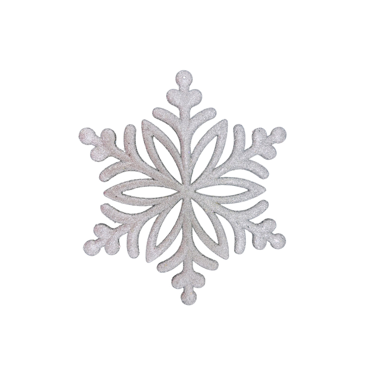 Silver Glitter Snowflake Flat 28cm
