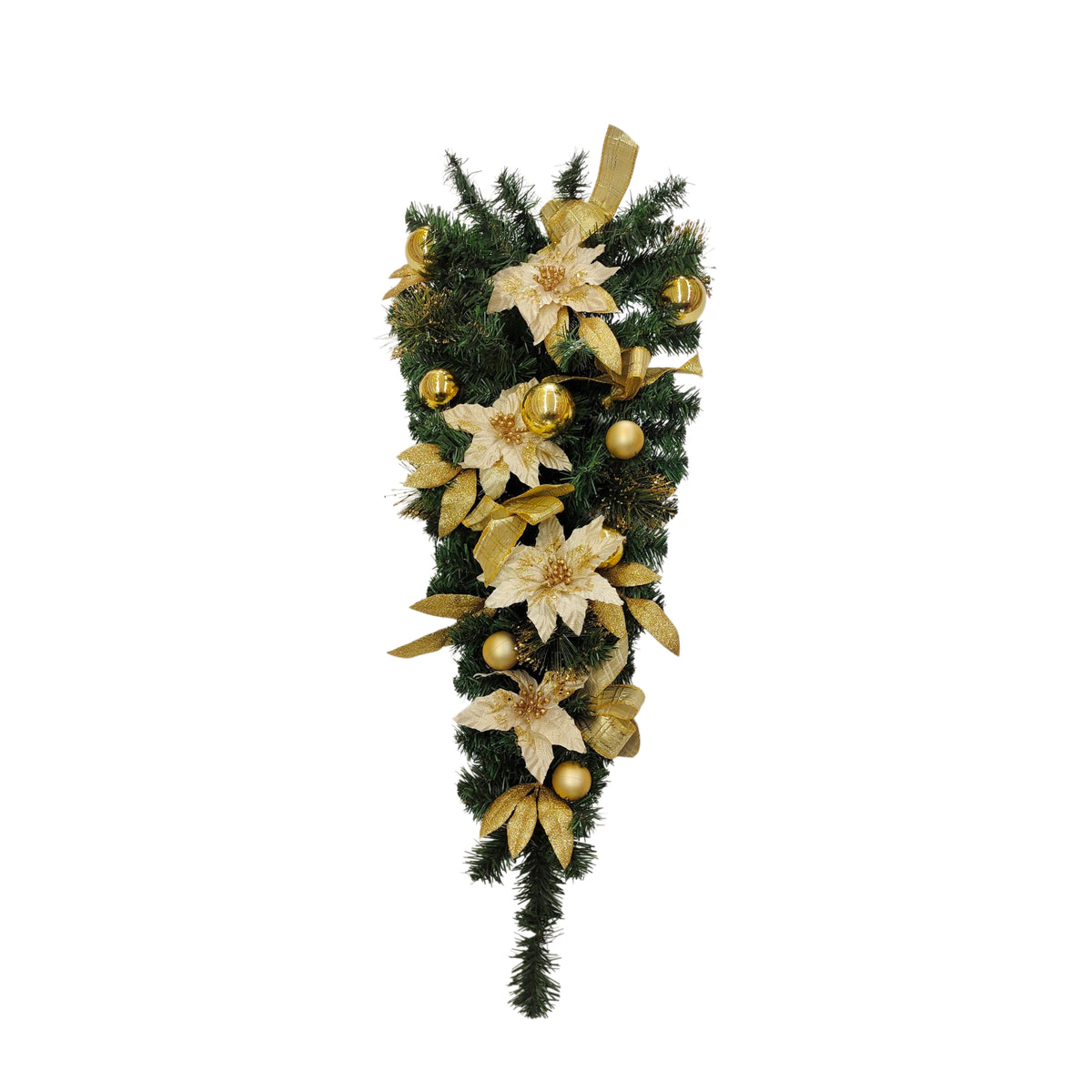 Decorated Pine PVC Mix Teardrop 90cm