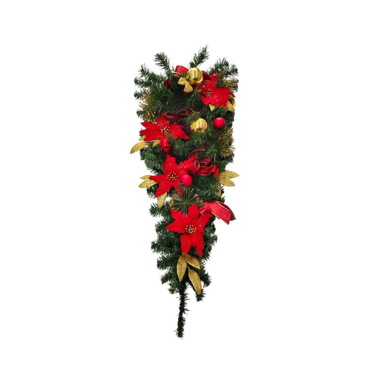 Decorated Pine PVC Mix Teardrop 90cm