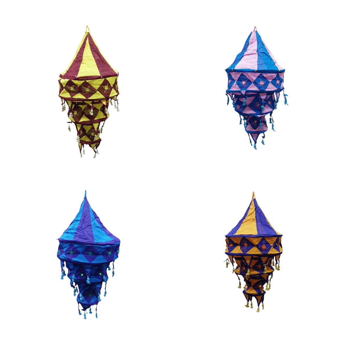 Fabric Lampshade Lantern Small 13x13x30"