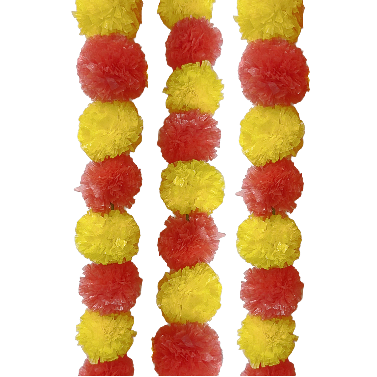 Raffia Marigold Flower Garland 1.2mL x 8.9cmW