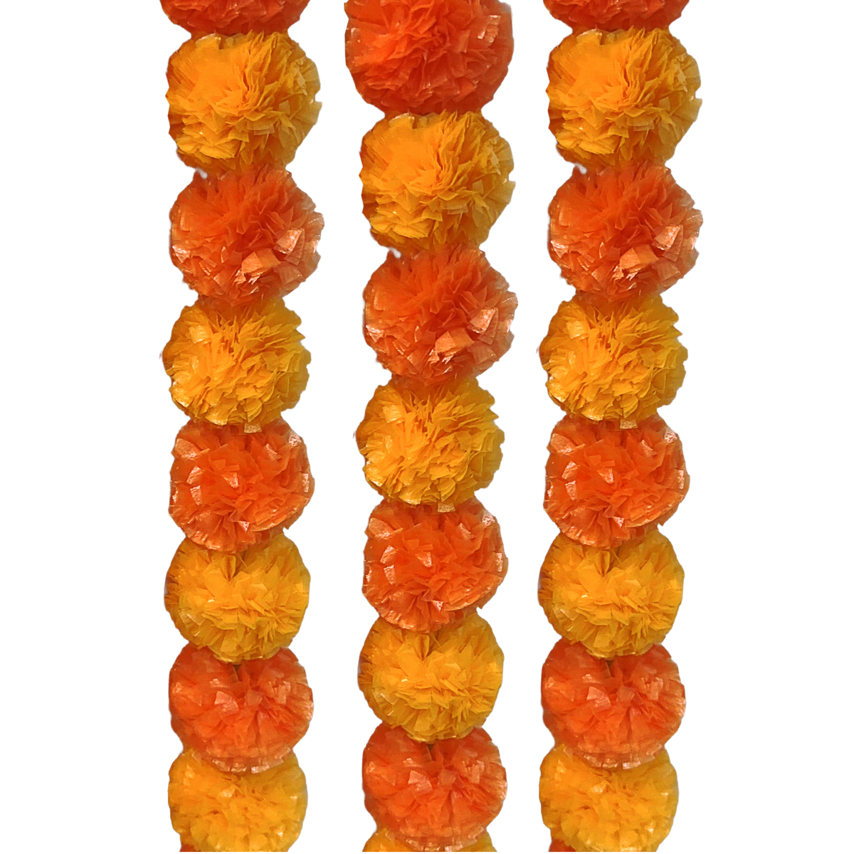 Raffia Marigold Flower Garland 1.2mL x 8.9cmW