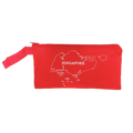 Singapore Map Zip Pouch Polyester 20.5x11cm