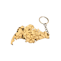 Singapore Map Wooden Keychain 9x5cm x 12 pieces